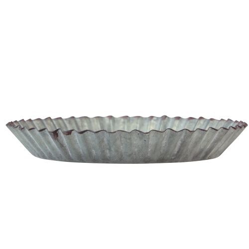 Floristik24 Moule à pâtisserie décoratif en plaques de métal gris zinc Ø14,5cm 6 pièces