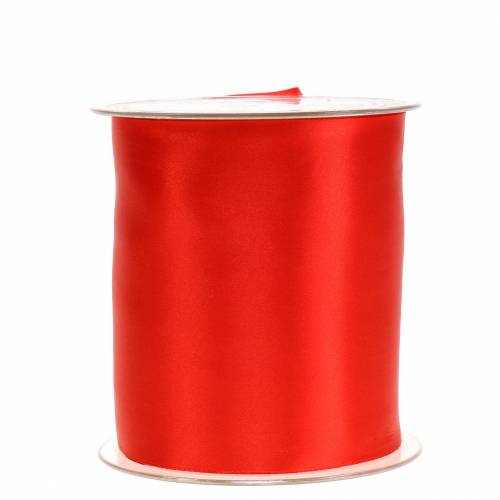 Floristik24 Ruban de table ruban satin rouge 100mm 15m