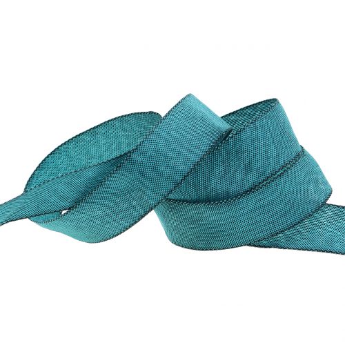 Floristik24 Ruban décoratif turquoise 25mm 20m