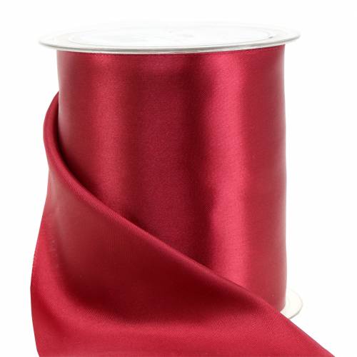 Floristik24 Ruban de satin ruban de table Bordeaux 100mm 15m