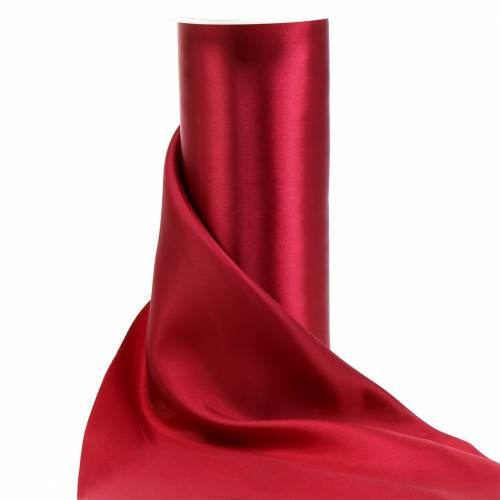 Floristik24 Ruban satin table ruban Bordeaux 200mm 10m