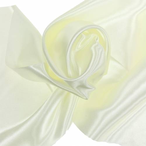 Floristik24 Plateau Satin Ruban Creme 200mm 10m