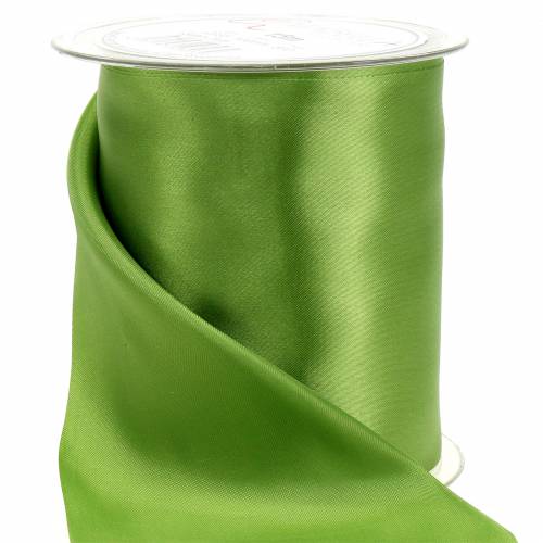 Floristik24 Ruban de table satin vert clair 100mm 15m