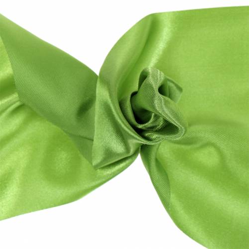 Floristik24 Ruban de table satin vert clair 100mm 15m