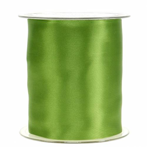 Floristik24 Ruban de table satin vert clair 100mm 15m