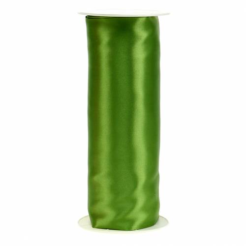 Floristik24 Ruban De Table Ruban Satin Vert Olive 200mm 10m