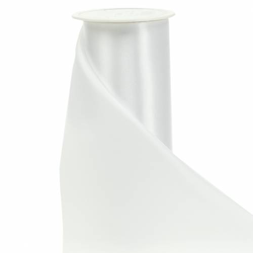 Floristik24 Ruban de table ruban satin blanc 200mm 10m