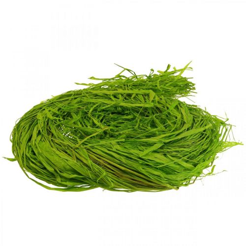 Article Raphia décoratif pour travaux manuels Raphia naturel vert pomme 200g