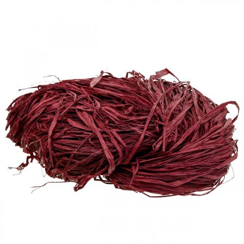 Floristik24 Raphia décoratif pour travaux manuels Raphia naturel Bordeaux 300g