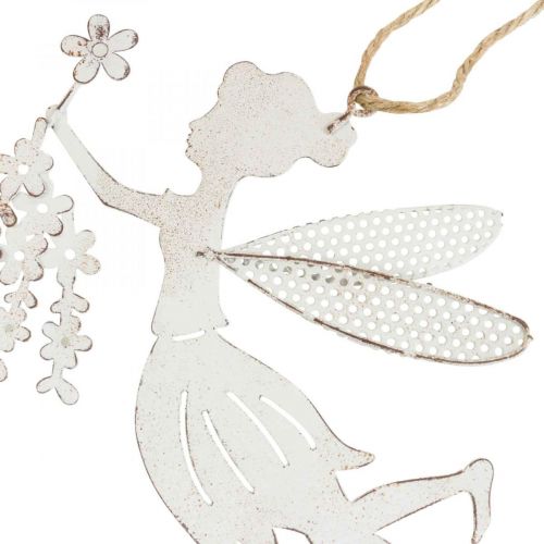 Article Décoration de fenêtre féerique décorative printemps métal elfe blanc 15×10cm 2 pcs
