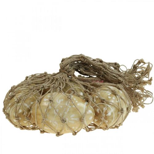 Floristik24 Oeufs en bois, oeufs décoratifs, oeufs de Pâques en bois de manguier 8×5cm 6 pcs