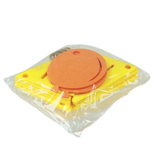 Article Guirlande décorative de chaîne de fanions d&#39;anniversaire en feutre jaune orange 300cm