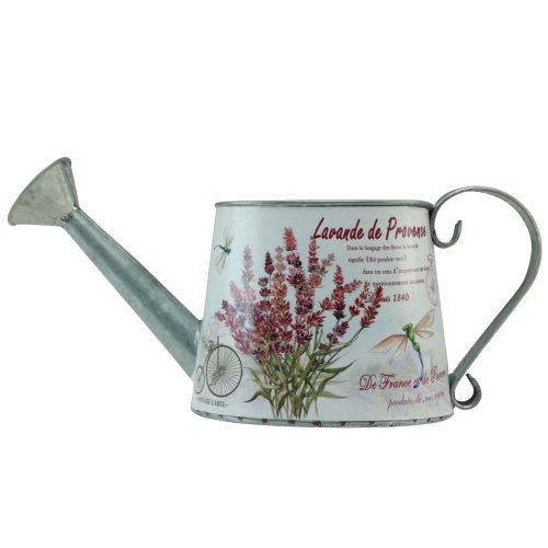 Article Arrosoir décoratif pichet lavande métal 30×11cm H14,5cm