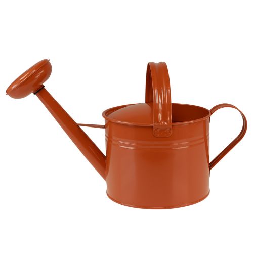 Article Arrosoir décoratif jardinière métal orange marron H26cm 5L