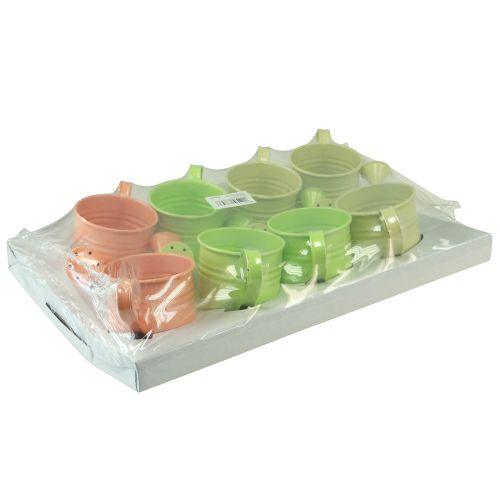 Article Arrosoir décoratif jardinière métal coloré 16,5x7cm 8 pcs