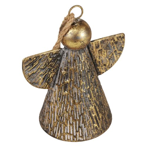 Floristik24 Cloche décorative Ange de Noël, décoration de cloche de Noël dorée aspect antique 21 cm