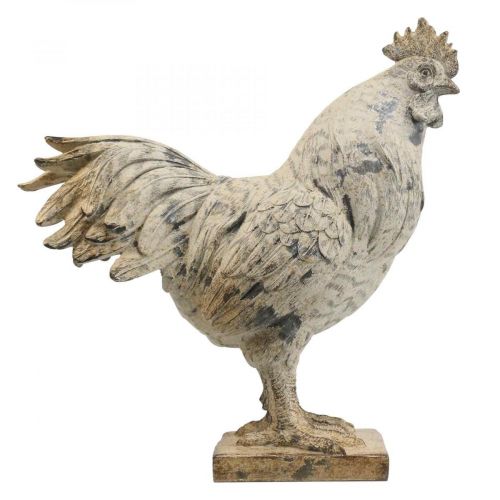 Floristik24 Coq déco pour jardin figurine décorative aspect pierre H26cm