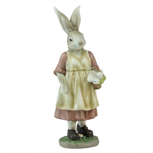 Panier décoratif lapin femme oeufs de Pâques figurine décorative Pâques H37cm