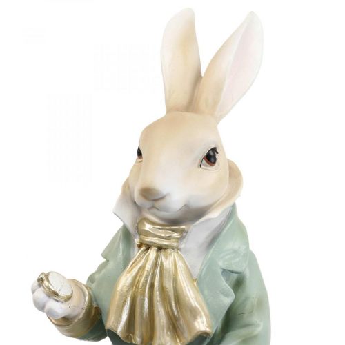 Floristik24 Déco lapin paire de lapins figurines vintage H40cm 2pcs