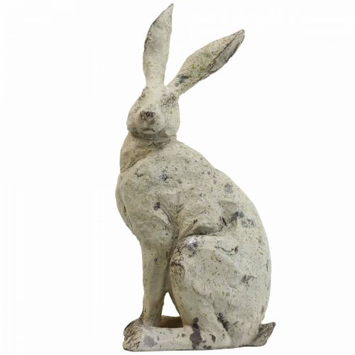 Floristik24 Lapin déco assis aspect pierre décoration de jardin H30cm 2pcs