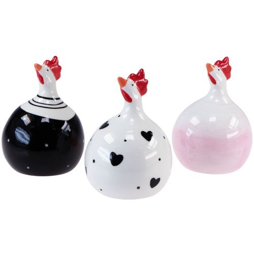 Floristik24 Poulets décoratifs figurines de décoration de Pâques coq 11,5 cm 3pcs