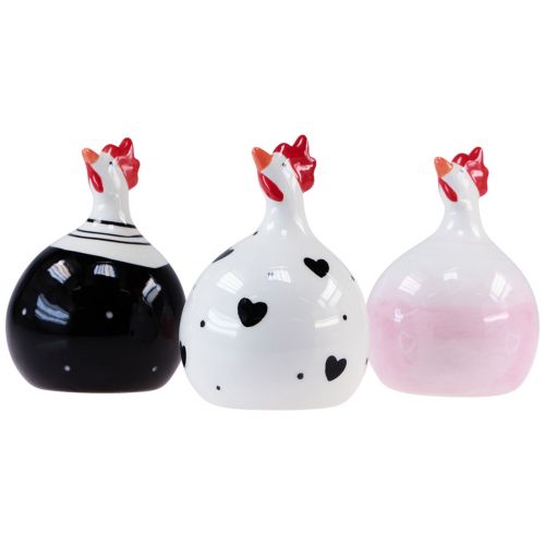 Article Poulets décoratifs figurines de décoration de Pâques coq 11,5 cm 3pcs
