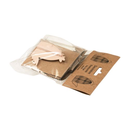 Article Papier nid d&#39;abeille poulet décoratif blanc orange 5,5×3,5×6cm 6 pcs