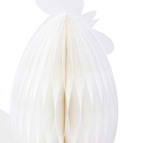 Article Papier nid d&#39;abeille poulet décoratif blanc orange 5,5×3,5×6cm 6 pcs