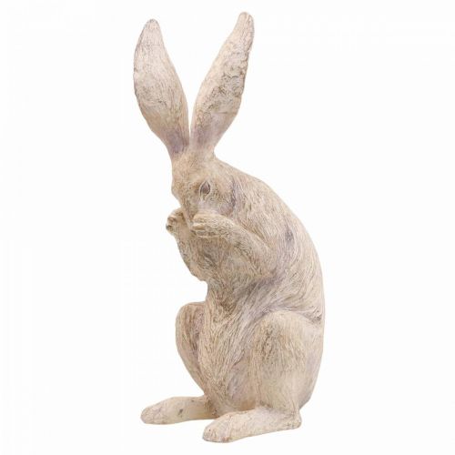 Floristik24 Déco lapin assis déco figurines lapin paire H37cm 2pcs