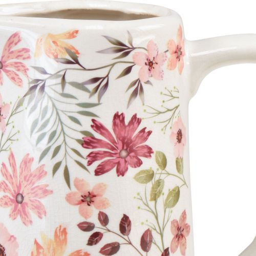 Floristik24 Pichet décoratif fleurs vase en céramique faïence vintage 19,5cm