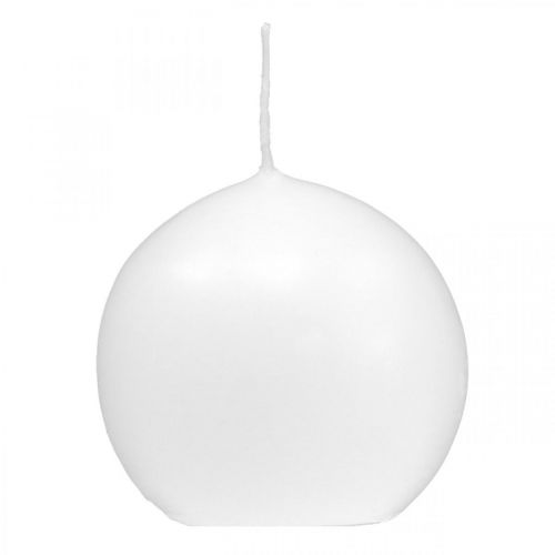 Bougies décoratives Bougies boules blanches Bougies de l&#39;Avent Ø60mm 16 pcs
