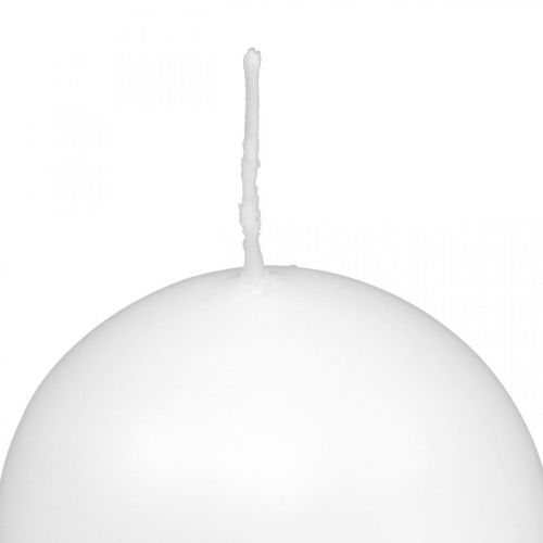 Floristik24 Bougies décoratives Bougies boules blanches Bougies de l&#39;Avent Ø60mm 16 pcs