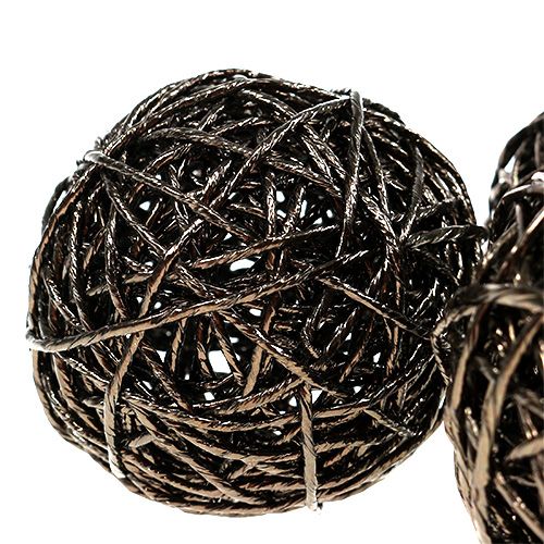 Floristik24 Boule décorative en cordon de papier Ø 8 cm 12 p.