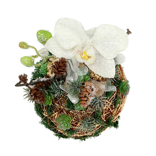 Boule déco marron foncé Ø15cm | Floristik24.be