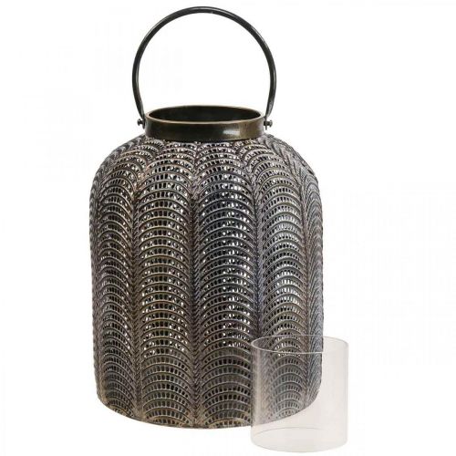 Article Lanterne décorative lanterne à suspendre décoration métal Ø25.5cm H43cm