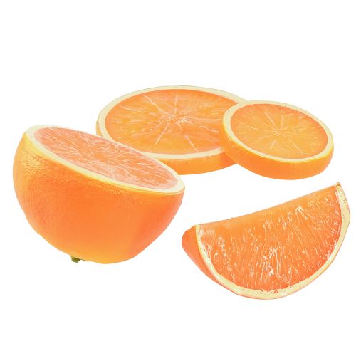 Oranges décoratives fruits artificiels en morceaux 5-7cm 10pcs