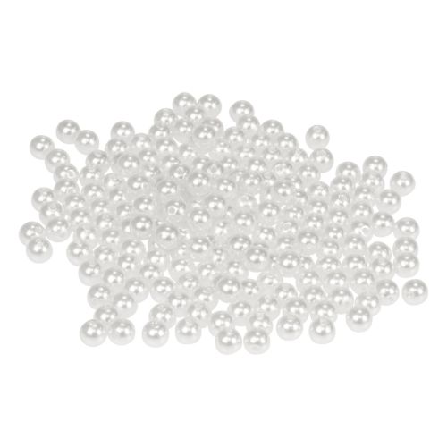 Floristik24 Perles décoratives à enfiler perles artisanales blanches 6mm 300g