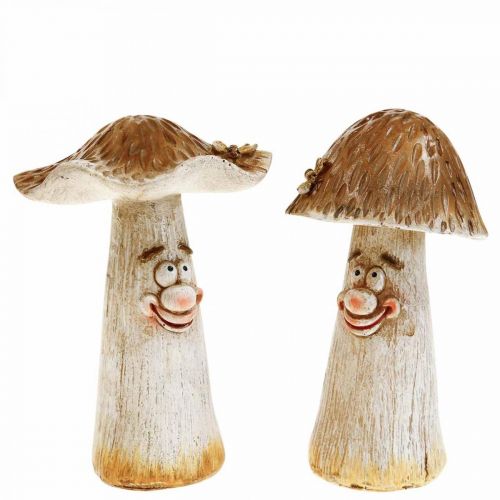 Article Champignons décoratifs décoration d&#39;automne champignons rigolos Ø7/9cm H13cm 2pcs