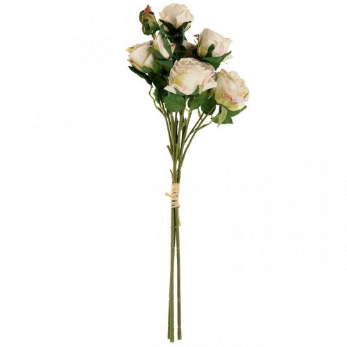 Floristik24 Déco Roses Crème Roses Artificielles Fleurs en Soie 50cm 3pcs