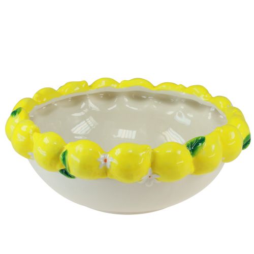 Bol décoratif coupe à fruits citron céramique Ø30cm