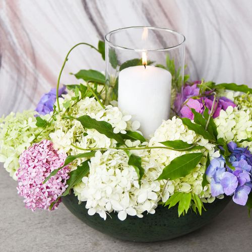 Floristik24 Bol déco grand métal vert décoration de table vintage Ø42cm