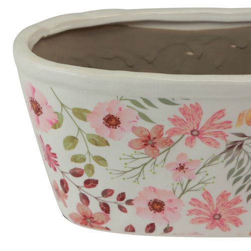 Floristik24 Bol décoratif avec anémones bol en céramique ovale 27/23cm lot de 2
