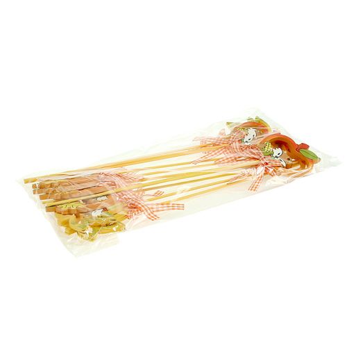 Floristik24 Décocation pour bouquet d'automne feuille pomme citrouille tri. 6 cm L29 cm 12 pièces