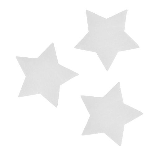 Article Déco étoile blanche 7cm 8pcs