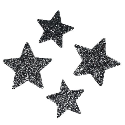 Floristik24 Étoiles décoratives à disperser 4-5cm noir 40pcs