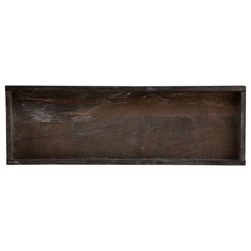 Floristik24 Plateau décoratif, plateau oblong en bois, marron, rustique, 42×14×3cm