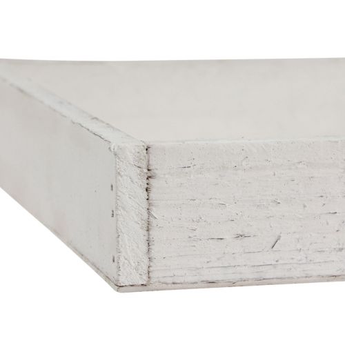 Floristik24 Plateau décoratif plateau carré en bois blanc 20×20×3,5cm
