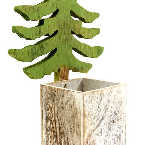 Floristik24 Sapin déco avec bac en bois H49cm