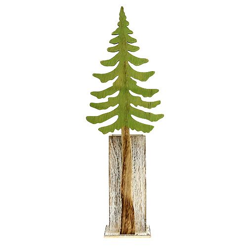 Floristik24 Sapin déco avec bac en bois H49cm