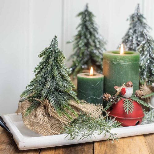 Floristik24 Sapin de Noël déco vert pailleté 20cm